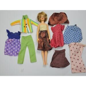 Ideal Toy 60's Misty Doll W12-3 Head w/ 7 handmade outfits Dresses Skirts Pants